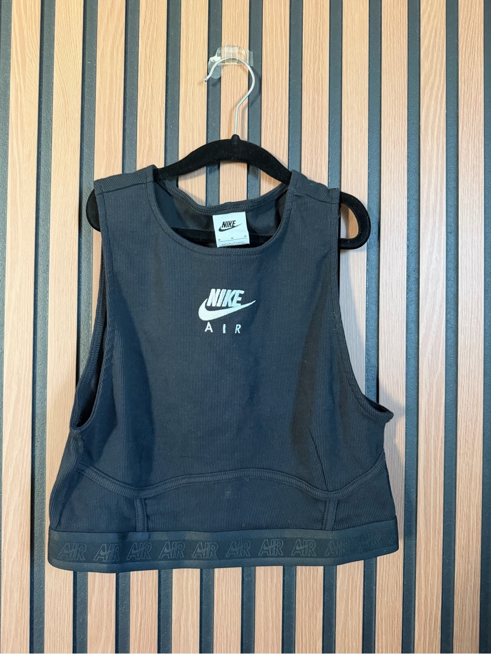 Nike Air Black Cropped Athletic Tank